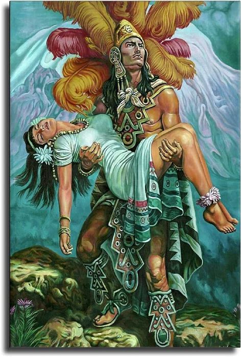 aztec man holding woman|aztec warrior holding princess.